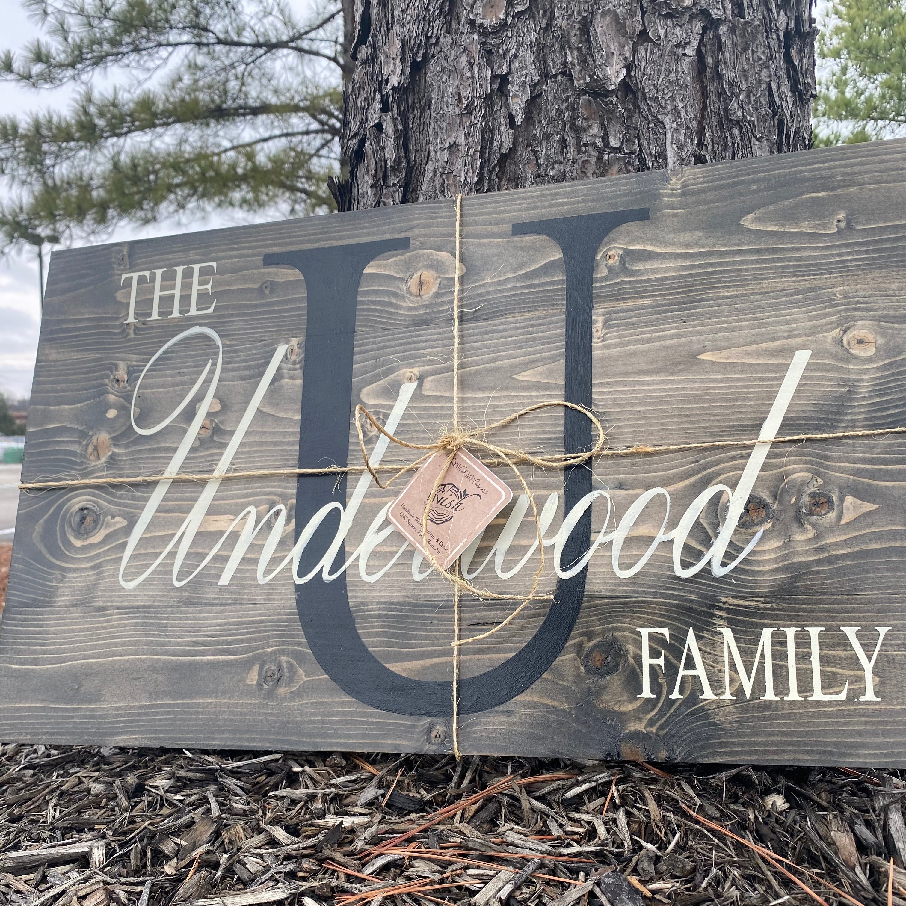 Monogram Family Sign