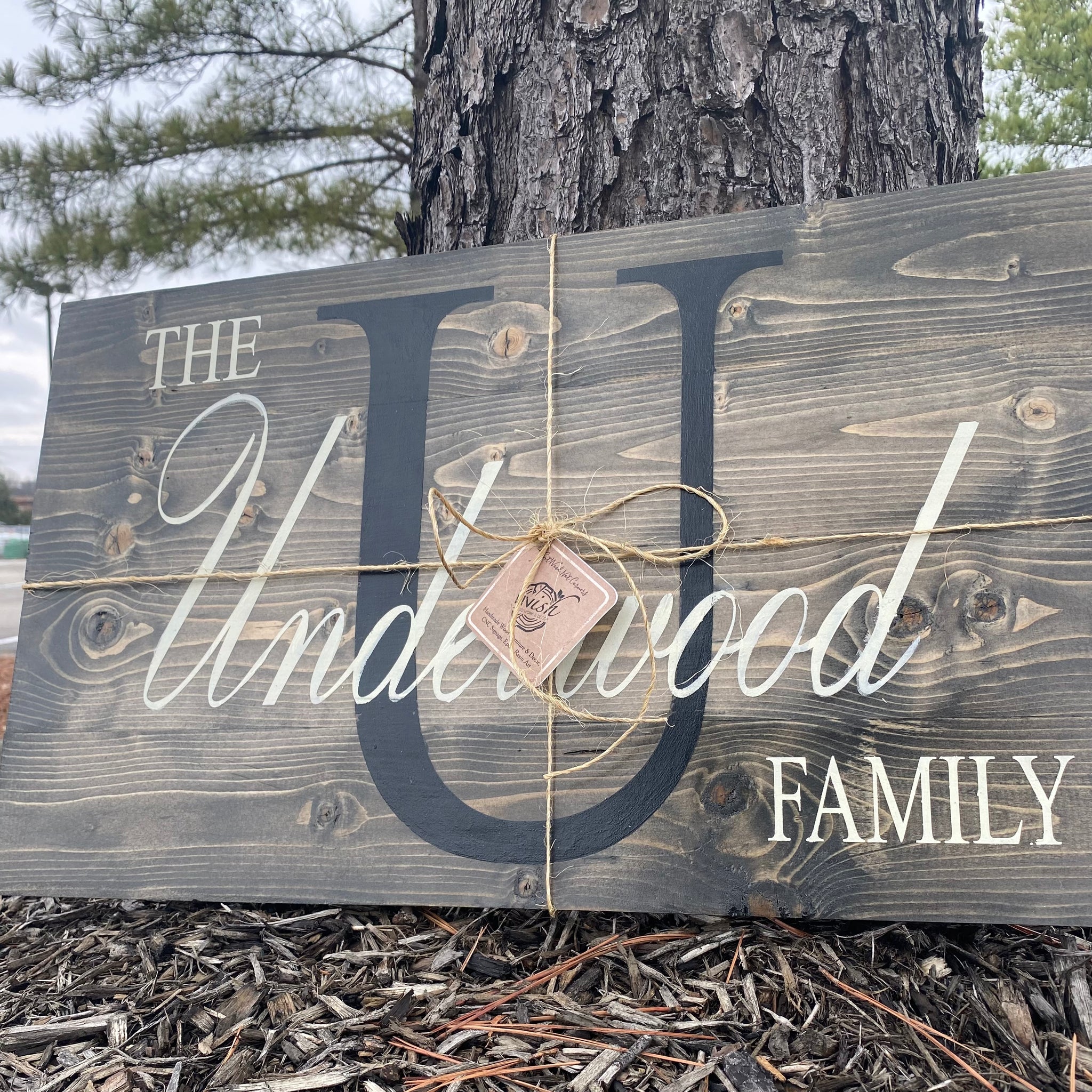 Monogram Family Sign